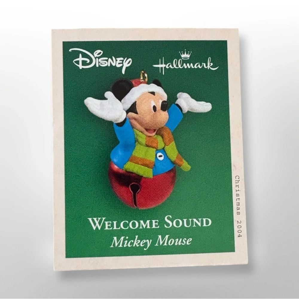 2004 Mickey Mouse Welcome Sound Disney Hallmark Miniature Christmas Ornament